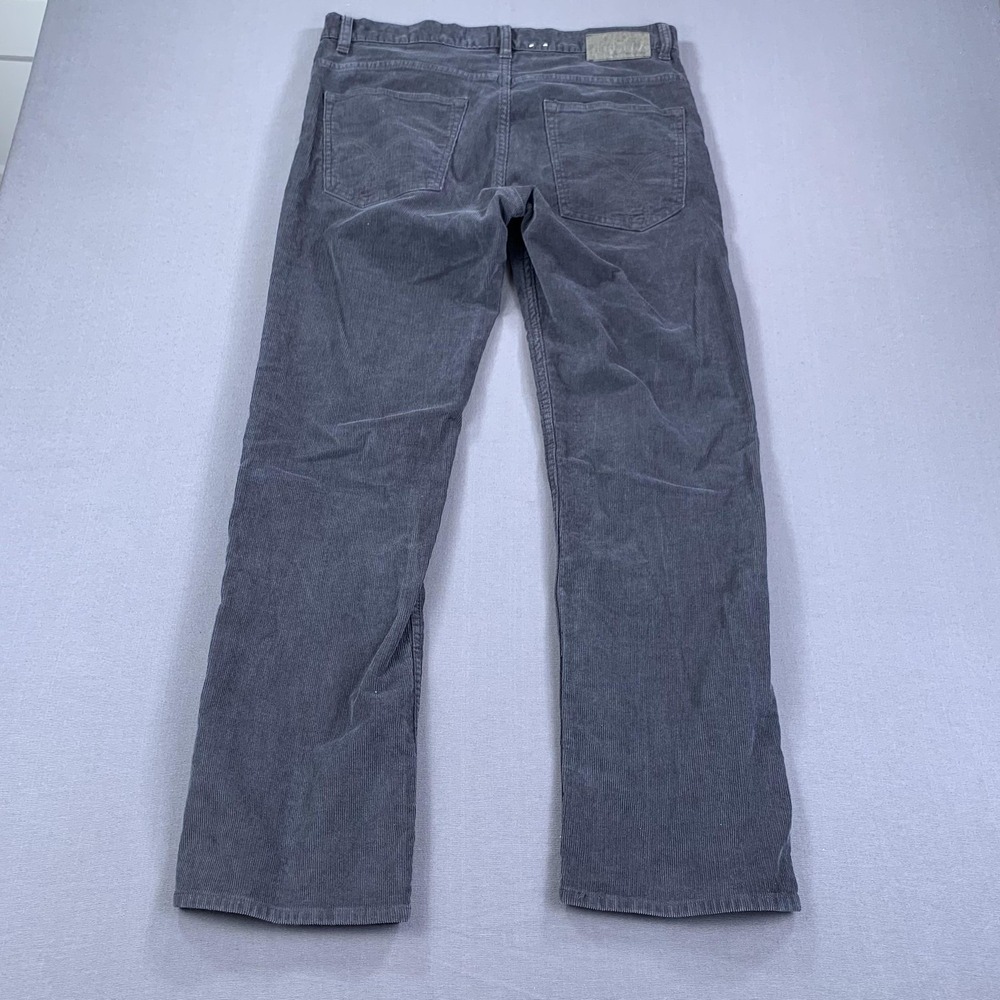 Calvin Klein Jeans Pants Men (36) 34x30 Gray Corduroy 5-Pocket Straight Stretch - Picture 5 of 16